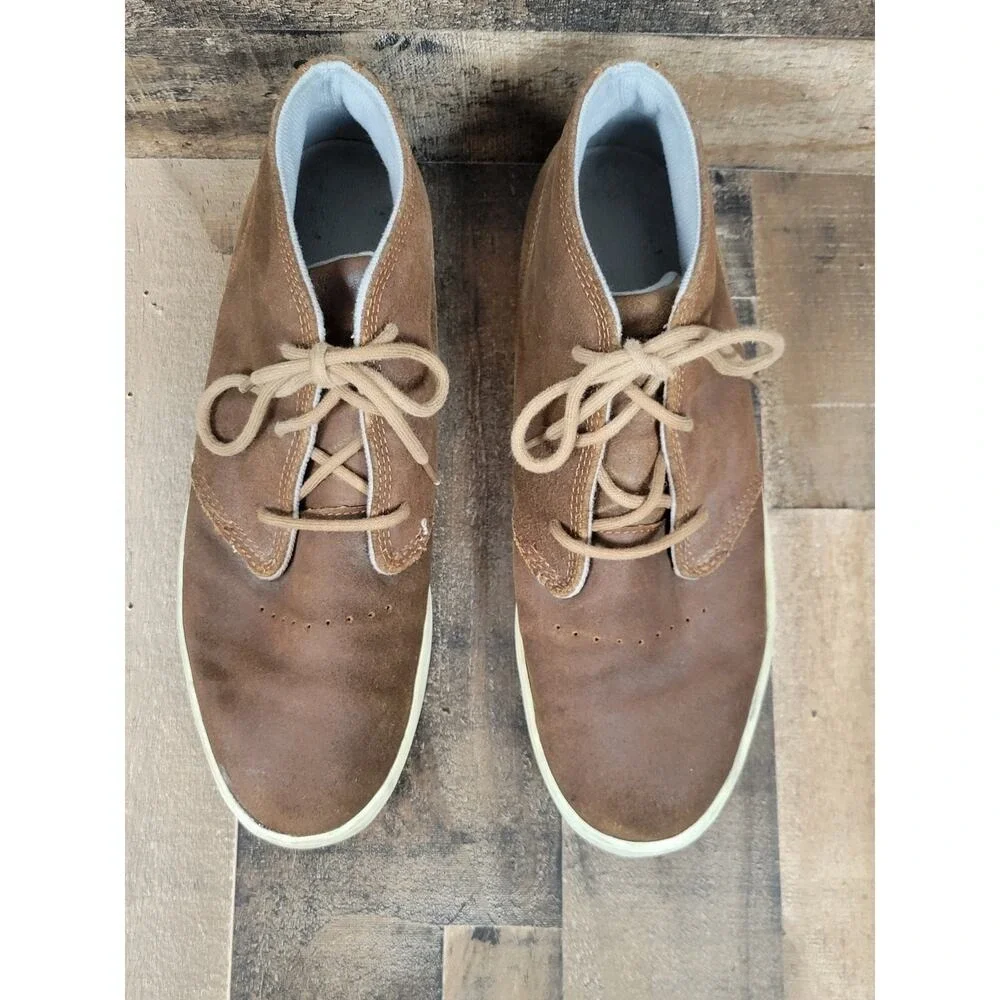 IPATH Langston Brown Leather High Top Suede Chukka Sneakers Skate Shoes‎ Mens 12